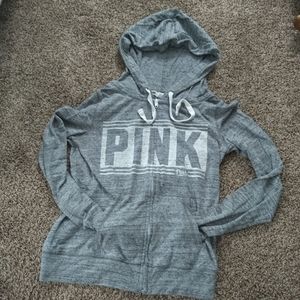 Lightweight Pink Zip-Up Hoody Jacket